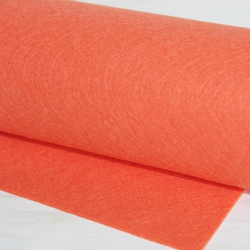 Полушерстяной испанский фетр 1 мм 346 (30x45 см) цвет морковный