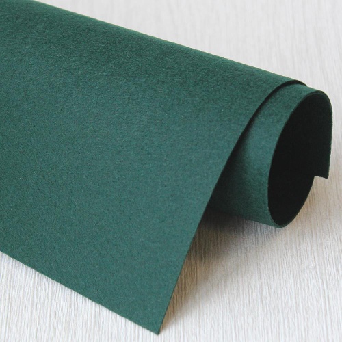 Фетр жесткий корейский 1.2 мм 873 (33x53 см) цвет черно-зеленый