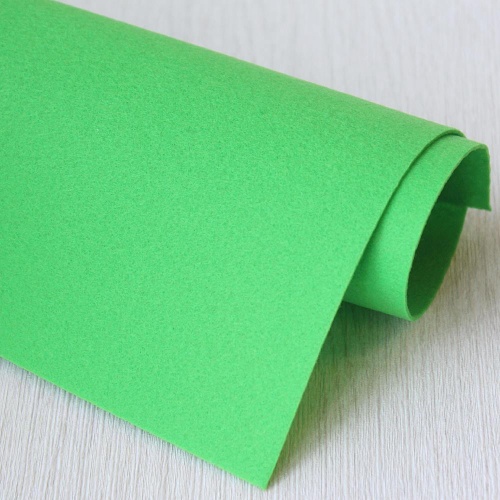 Фетр жесткий корейский 1.2 мм 866 (33x53 см) цвет ярко-зеленый