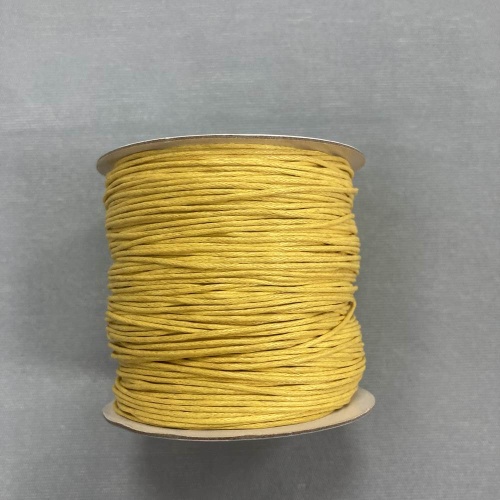 Шнур вощеный 1 мм (100 м) цвет №014-0754 желтый