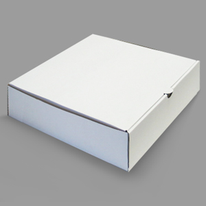 коробка самосборная гофро (28х28х7 см) цвет белый