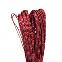 декоративный шнур с блестящими нитями красный