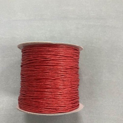 Шнур вощеный 1 мм (100 м) цвет №026 красный