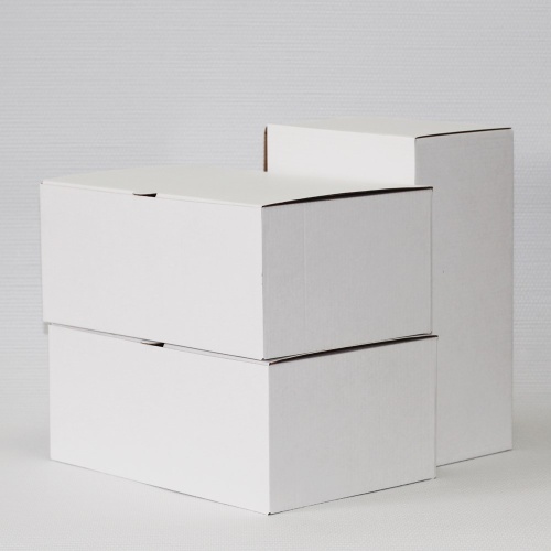 Коробка самосборная гофро (24х16х10 см) белый картон