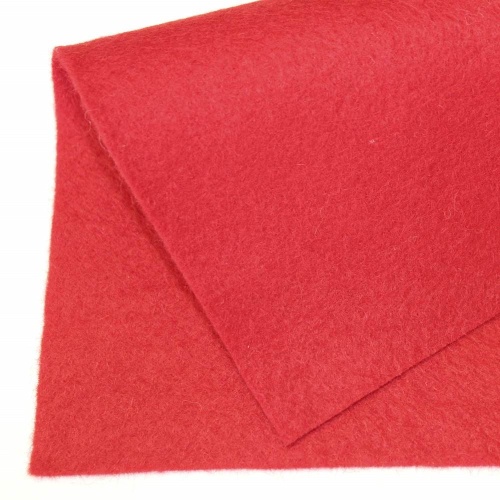 Полушерстяной испанский фетр 1.1 мм 220 (30x45 см) цвет красный