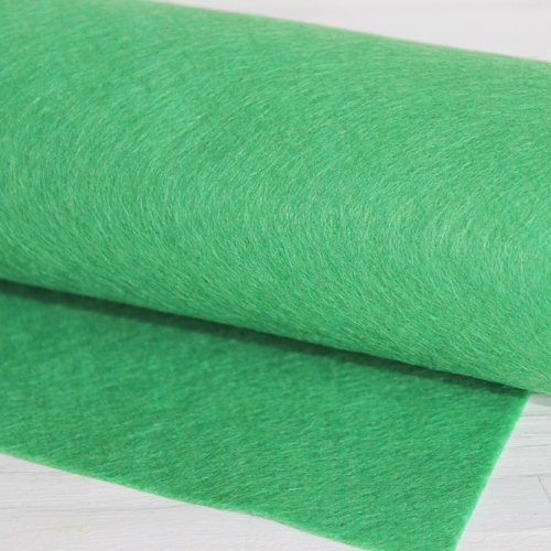 Полушерстяной испанский фетр 1 мм 209-4 (30x45 см) цвет ярко-зеленый