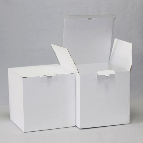 Коробка самосборная гофро (20х20х20 см) цвет белый 2