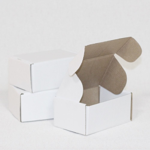 Коробка самосборная гофро (13х8.6х6 см) цвет белый 3