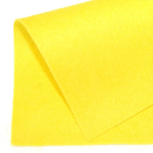 Полушерстяной испанский фетр 1.1 мм 205 (30x45 см) цвет желтый