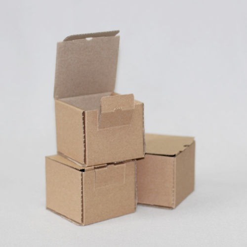 Коробка самосборная гофро (7х7х6 см) цвет бурый 2