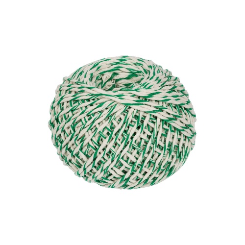 Шпагат хлобчатобумажный 1 мм (100 м) цвет бело-зеленый