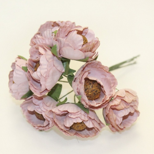 бумажные цветы 31 мм дымчататя роза
