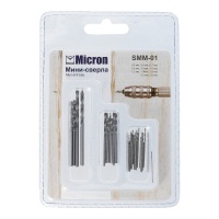 Мини-сверла Micron арт. SMM-01 предназначены для тонкой работы по дереву, пластику, оргстеклу, полимерной глине и работы с печатными платами.