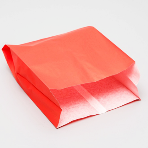 Бумажный крафт пакет с плоским дном 10 шт (23.9x17x7 см) цвет розовый