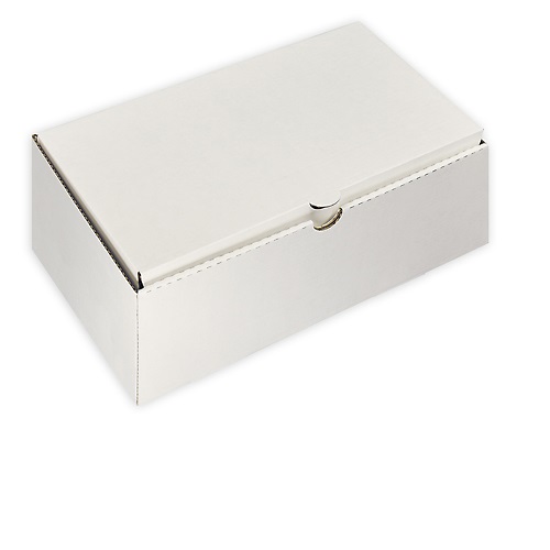 Коробка самосборная гофро (23х13.5х10 см) цвет белый