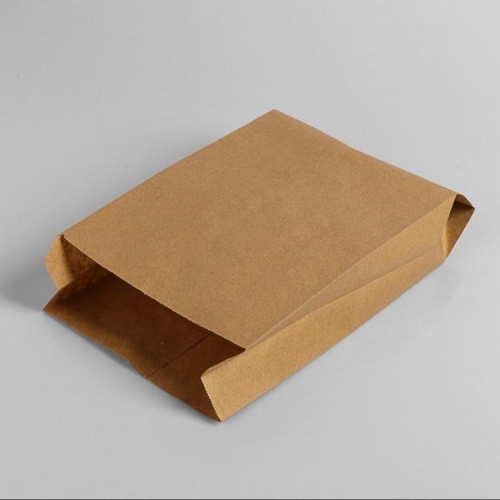 Бумажный крафт пакет с плоским дном 10 шт (22x14x6 см) цвет бурый 2