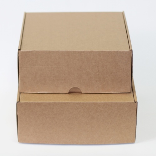 Коробка самосборная гофро (24х24х10 см) цвет бурый