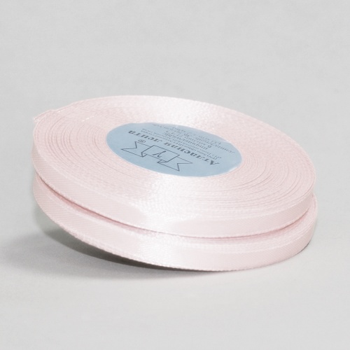 Лента атласная 6 мм (33 м) цвет 002 светло-розовый