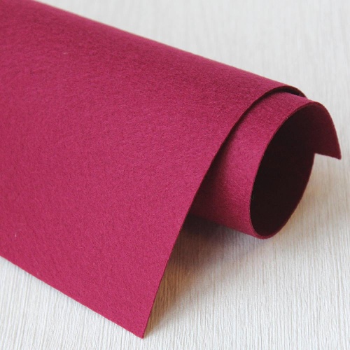 Фетр жесткий корейский 1.2 мм 842 (33x53 см) цвет светло-бордовый
