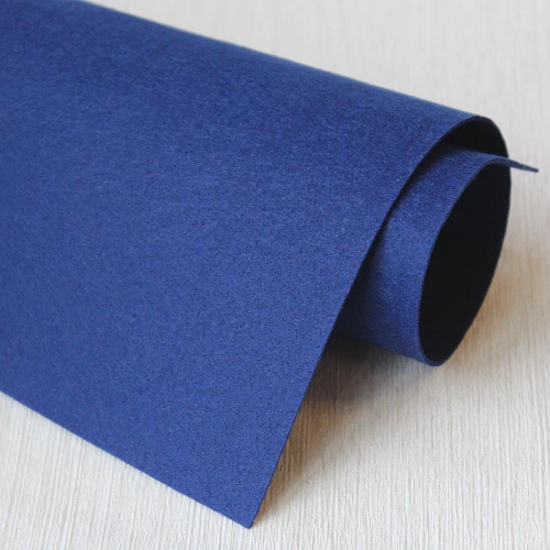 Фетр жесткий корейский 1.2 мм 856 (33x53 см) цвет темно-синий
