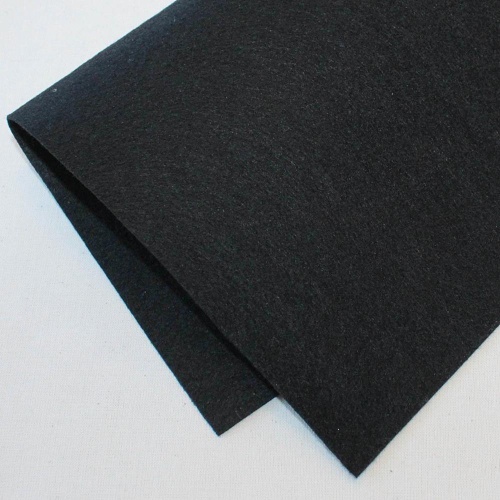 Фетр жесткий корейский 1.2 мм 902 (33x53 см) цвет черный