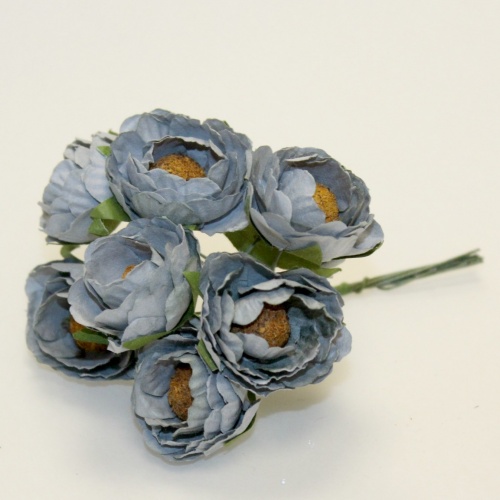 бумажные цветы 31 мм  серый