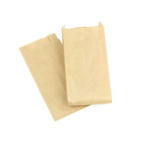 Бумажный крафт пакет с плоским дном (90x35x190 мм) цвет белый 2