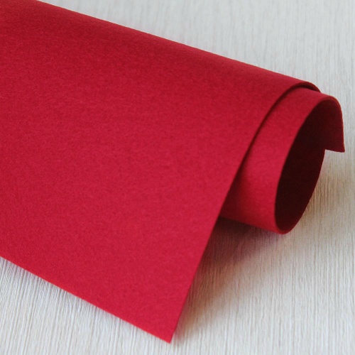 Фетр жесткий корейский 1.2 мм 841 (33x53 см) цвет бордовый