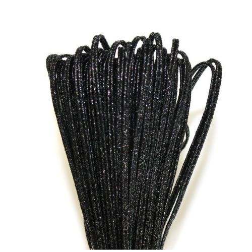декоративный шнур с блестящими нитями черный
