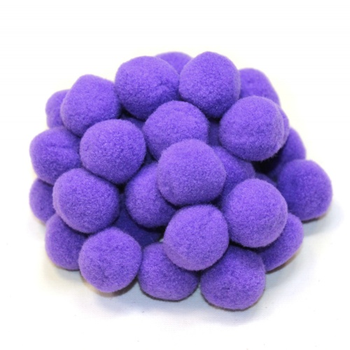 помпон плюшевый 5 см, цвет фиолетовый