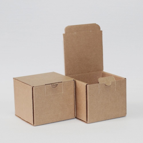 Коробка самосборная гофро (9х9х8 см) цвет бурый