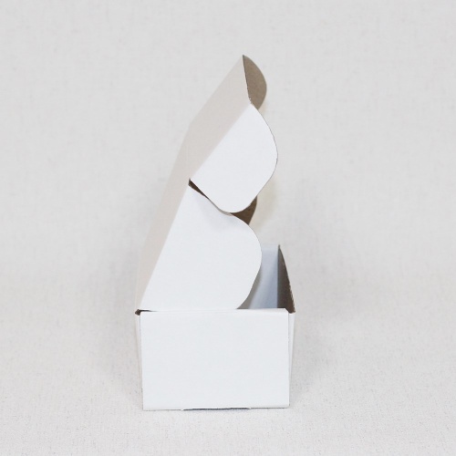 коробка самосборная гофро (13х8.6х6 см) цвет белый