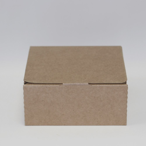 коробка самосборная гофро (16х16х7 см) цвет бурый