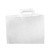 бумажный крафт пакет с плоскими ручками (320x200x370 мм) цвет белый
