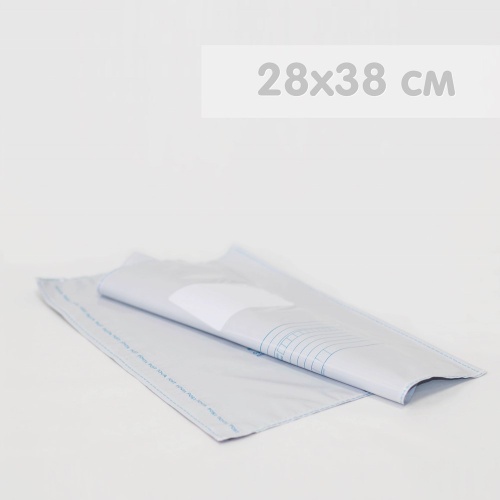 почтовый пластиковый пакет почта россии (28x38 см) цвет белый