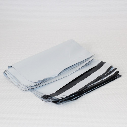 пластиковый пакет "курьер-пакет" без кармашка (19x24 см) цвет белый