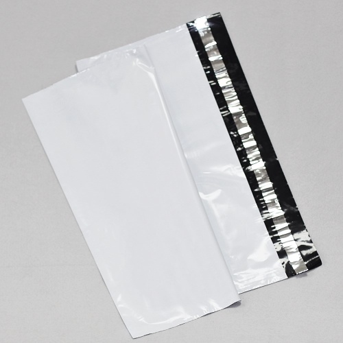 пластиковый пакет "курьер-пакет" без кармашка (36x50 см) цвет белый