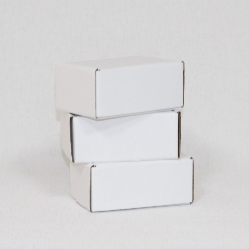 коробка самосборная гофро (13х8.6х6 см) цвет белый