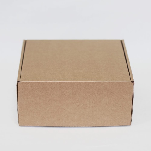 коробка самосборная гофро (22х22х10 см) цвет бурый