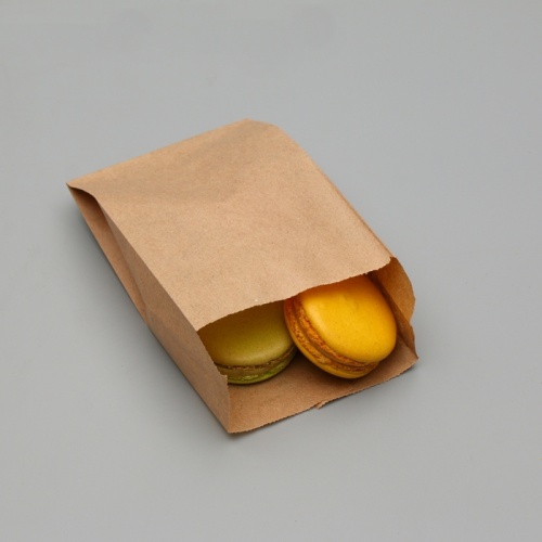 бумажный крафт пакет с плоским дном 10 шт (17.5х10х5 см) цвет бурый