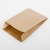 бумажный крафт пакет с плоским дном 10 шт (20х14х6 см) цвет бурый
