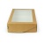 коробка упаковочная с окошком (20х12х4 см) самосборная цвет бурый