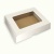 коробка упаковочная с окошком (35х26.5х10 см) самосборная цвет белый