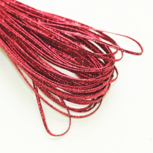 шнур отделочный сутаж (тесьма) с метанитью 20 м цвет красный