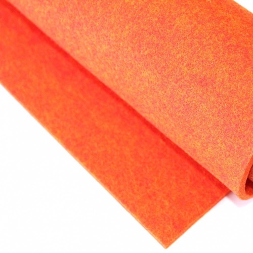 фетр жесткий корейский 4 мм с402 (47x53 см) цвет темно-оранжевый (меланж)