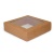 коробка упаковочная с окошком (15х15х4 см) самосборная цвет бурый