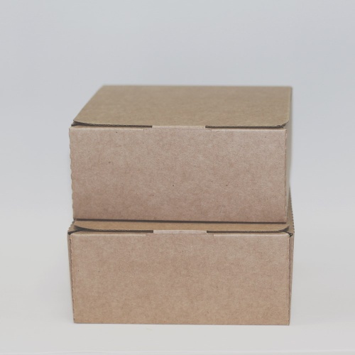 коробка самосборная гофро (16х16х7 см) цвет бурый