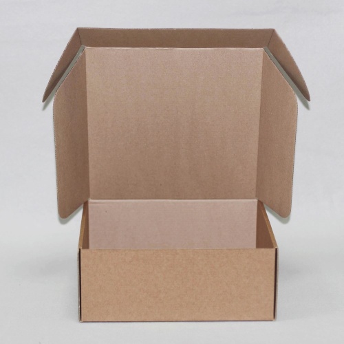 коробка самосборная гофро (25х25х10 см) цвет бурый