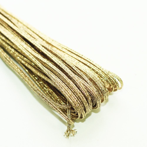 шнур отделочный сутаж (тесьма) с метанитью 20 м цвет золотой