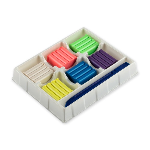 пластилин восковой лео серии играй 72 г (6 цветов) перламутровые цвета
